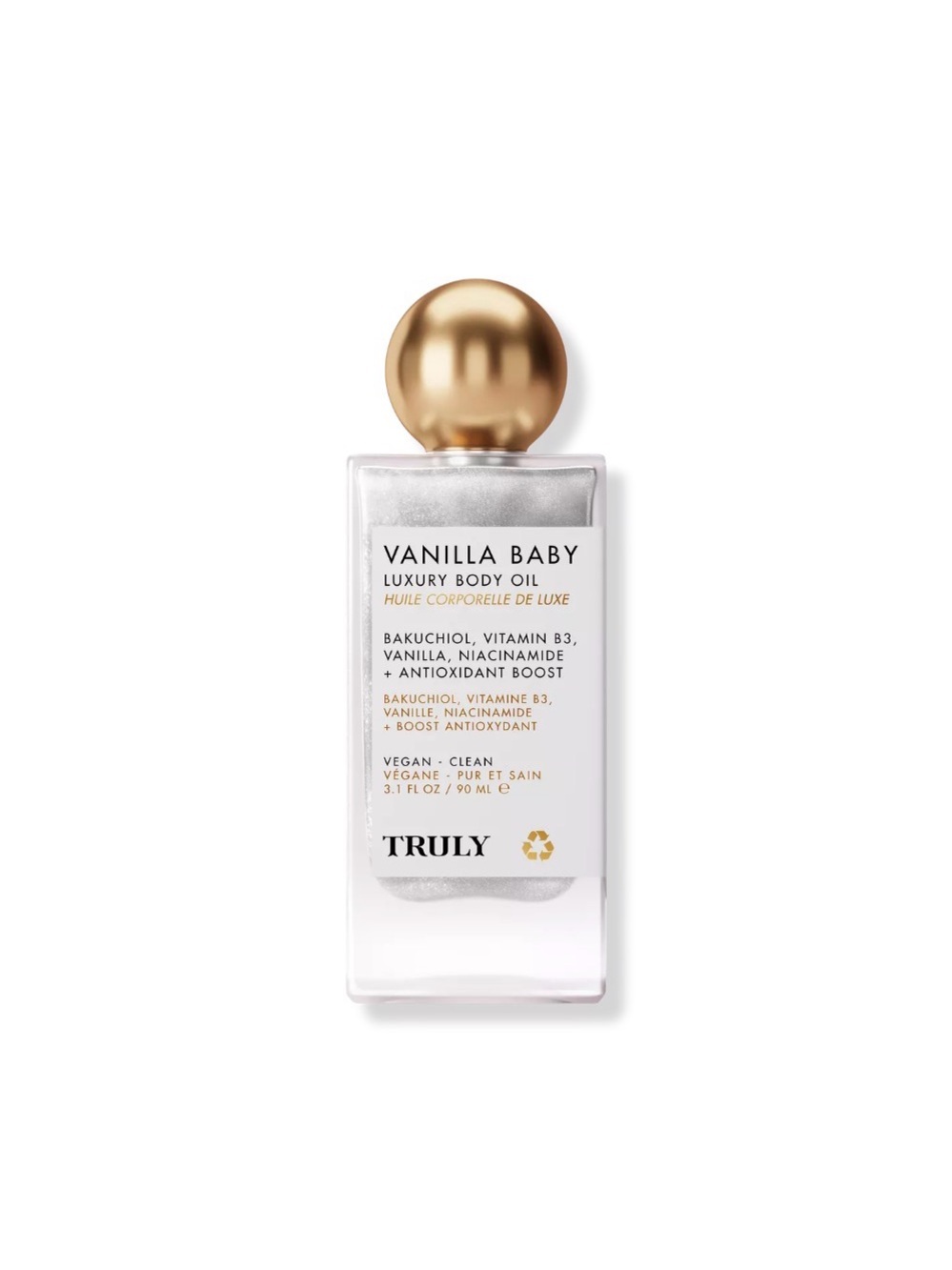 TRULY Vanilla Baby Luxury Body Oil — Gold & White